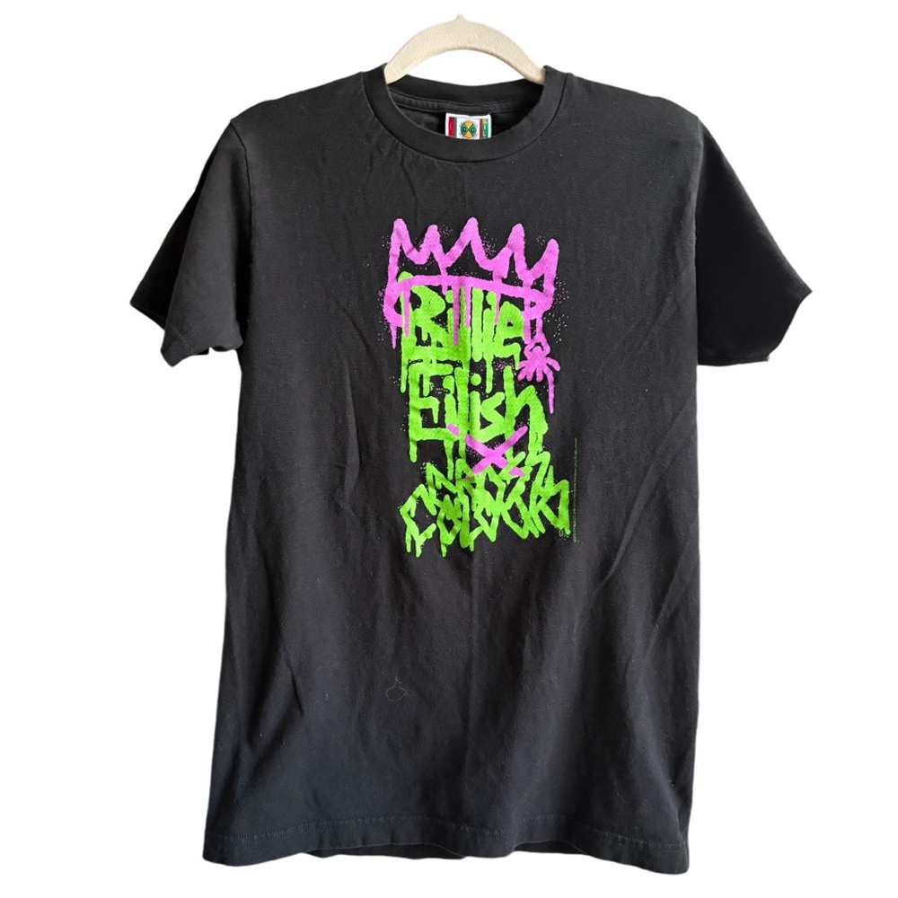 Billie Eilish‎ 100% Cotton Official Cross Colours T-Shirt - Size Small - Black